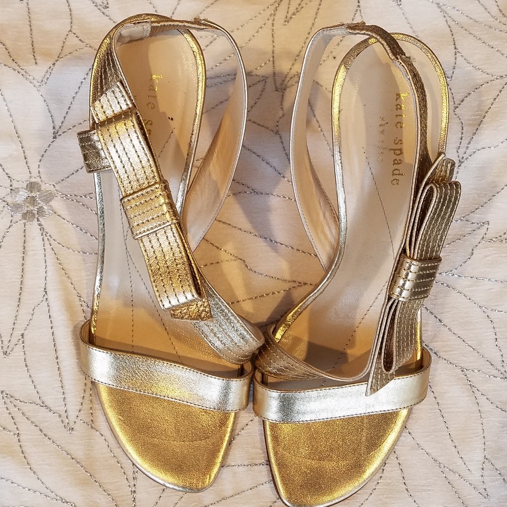 Kate Spade Gold Sandals size 8